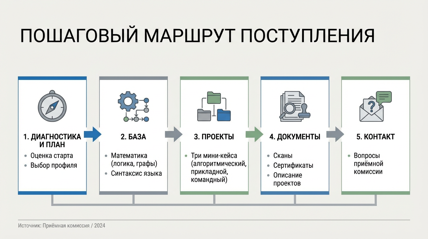 Пошаговый маршрут поступления